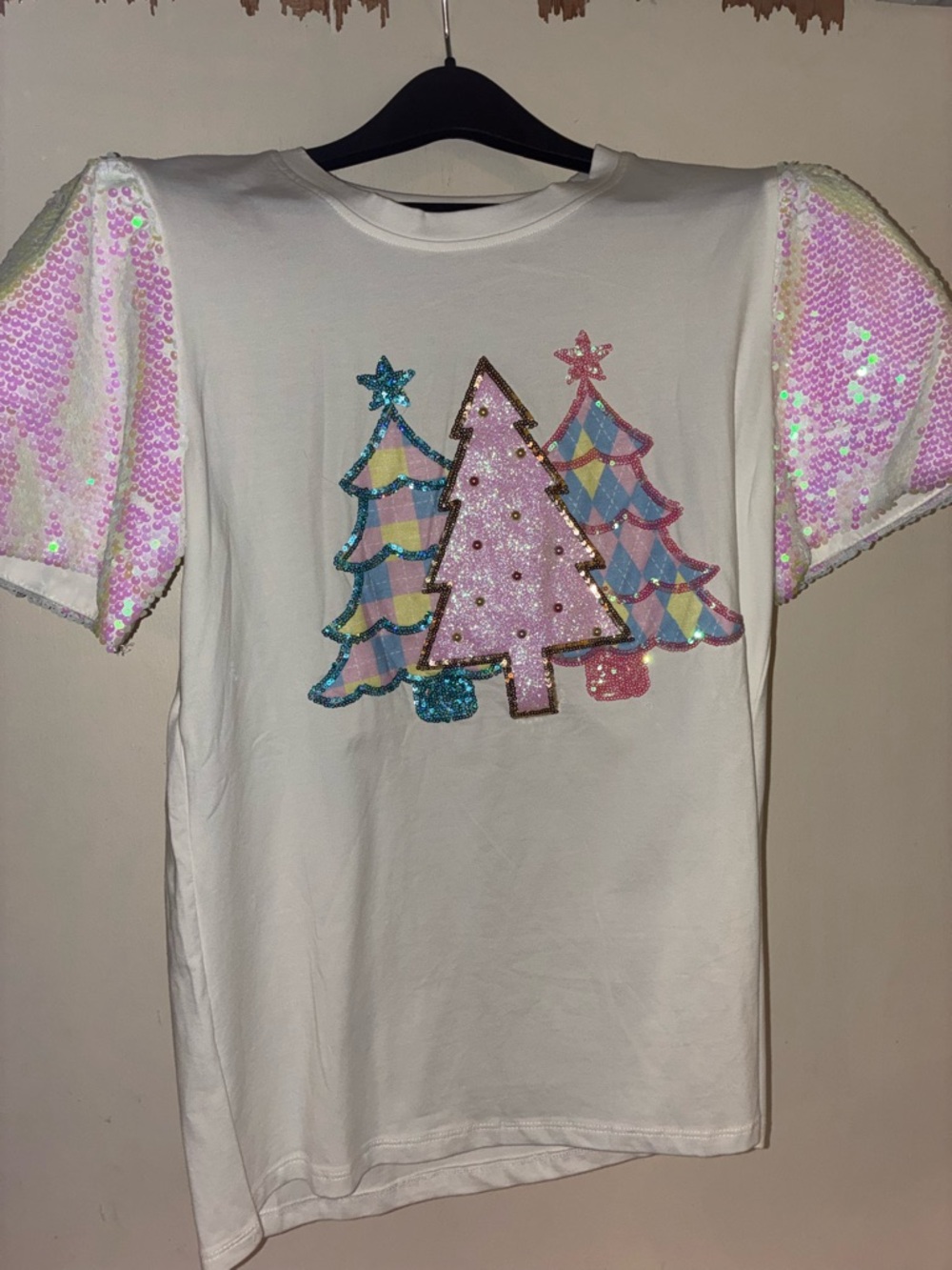 Sequin Sleeve Holiday Tree Tee